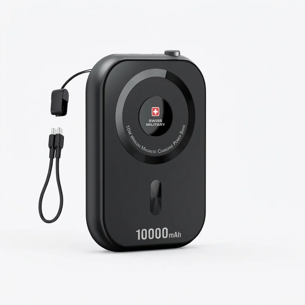 Swiss Military 10000mAh 3-in-1 Wireless Solid State Power Bank - Dohans Essentials - qatar