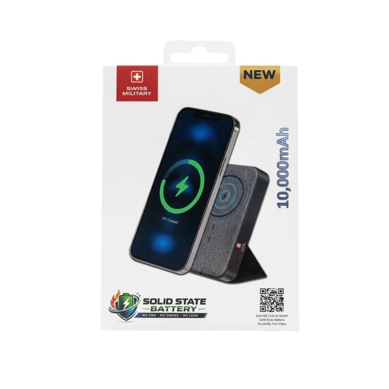 Swiss Military 10000mAh Solid-State Battery Wireless Power Bank - Dohans Essentials - qatar