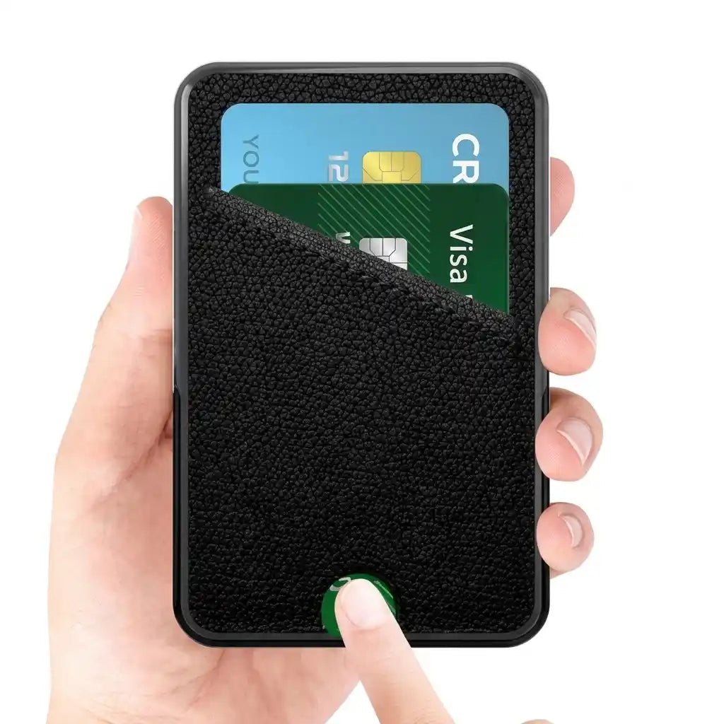 Swiss Military 5000mAh 3-in-1 Wireless Magnetic Power Bank & Card Holder- Black - Dohans Qatar - qatar