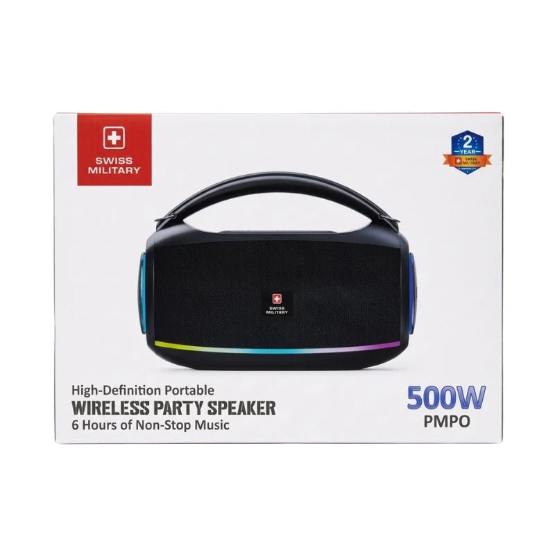 Swiss Military 500W PMPO Portable Wireless Party Speaker - Dohans Essentials - qatar
