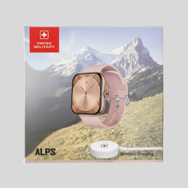 Swiss Military ALPS 4 Wireless Charging Smartwatch Pink, SM-WCH-ALPS4-RGLDF-PNKSS - Dohans Essentials - qatar