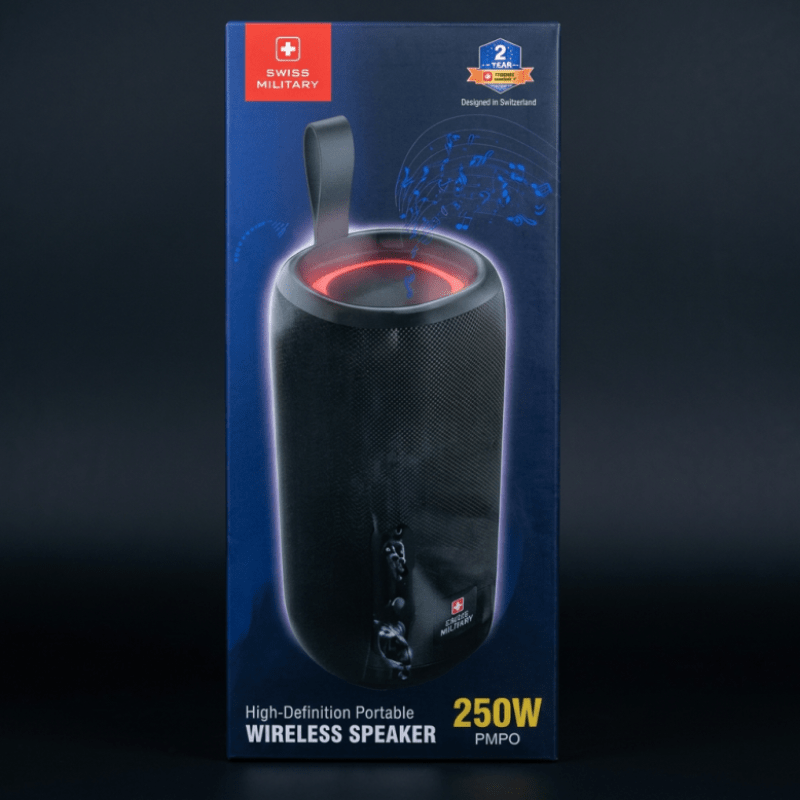 Swiss Military Portable 250W High Definition Speaker / 25 Hour Playtime - Dohans Essentials - qatar