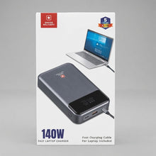 Swiss Military Power House 140W, 20000mAh Laptop Power Bank Dual USB-C + USB-A, LED Display , SM-PB-20K-140W-2C1A