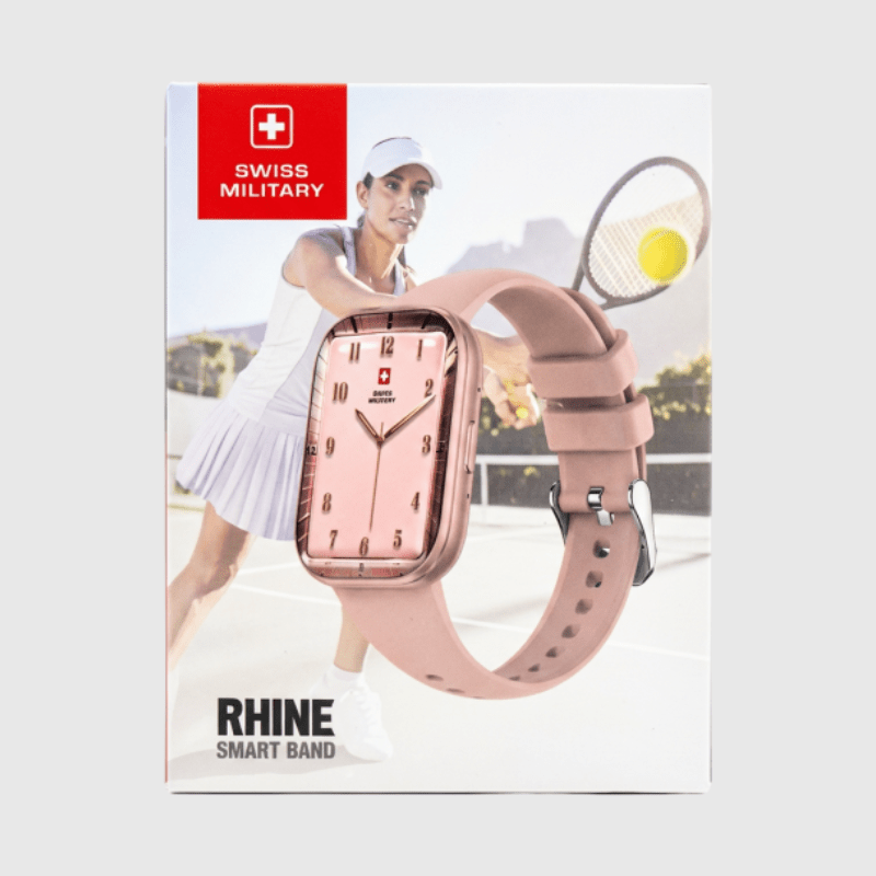 Swiss Military Rhine 3 Talk Smartwatch, Color -Pink, SM-BAND-RHINE3-PNKFPNKS - Dohans Essentials - qatar