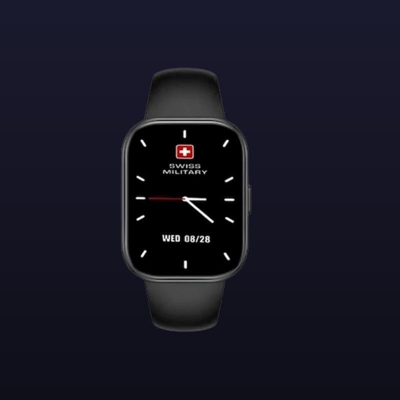 Swiss Military Rhine 3 Talk Smartwatch, SM-BAND-RHINE3 , Black - Dohans Essentials - qatar