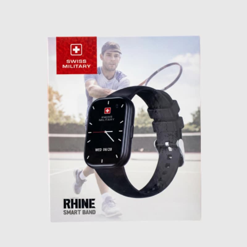 Swiss Military Rhine 3 Talk Smartwatch, SM-BAND-RHINE3 , Black - Dohans Essentials - qatar