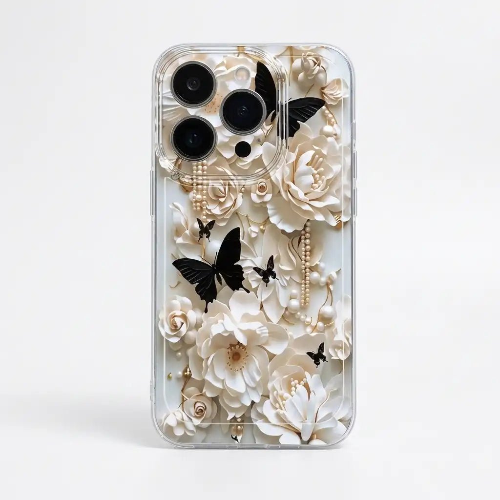 Tecno Spark 10C Butterfly Jewelry 2D Flat Pattern Case - Dohans Essentials - qatar