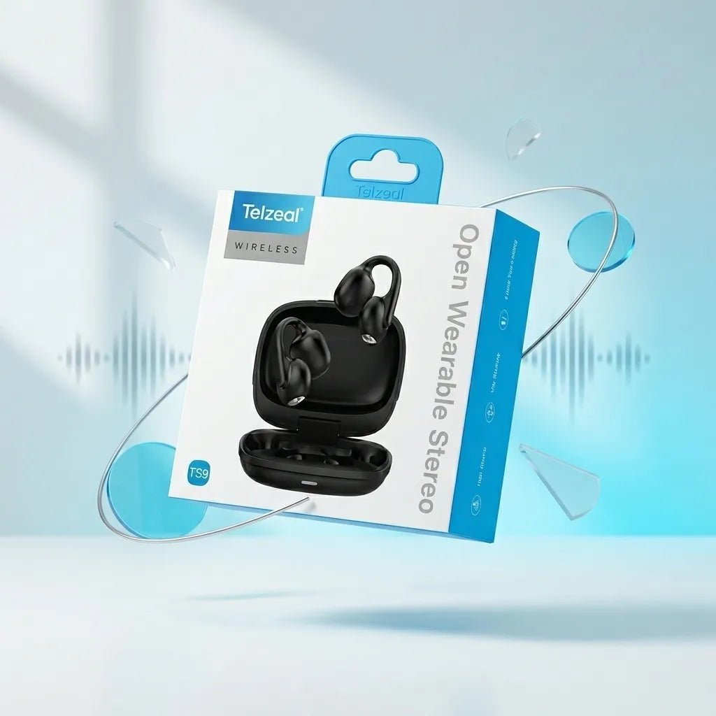 Telzeal TS9 Wireless Open Earbuds – AI Noise Cancelling, 24H Playtime - Dohans Essentials - qatar
