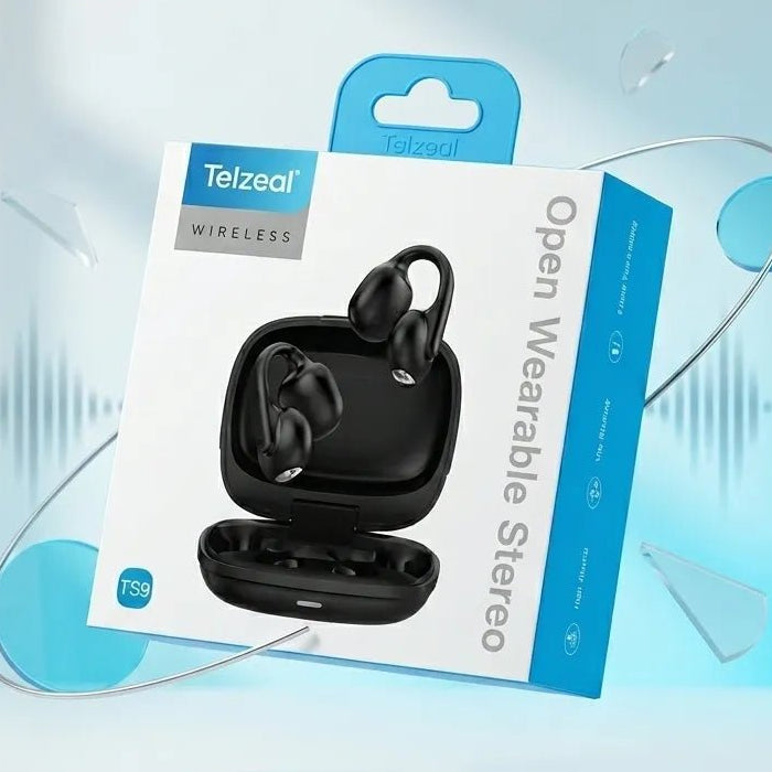 Telzeal TS9 Wireless Open Earbuds – AI Noise Cancelling, 24H Playtime - Dohans Essentials - qatar
