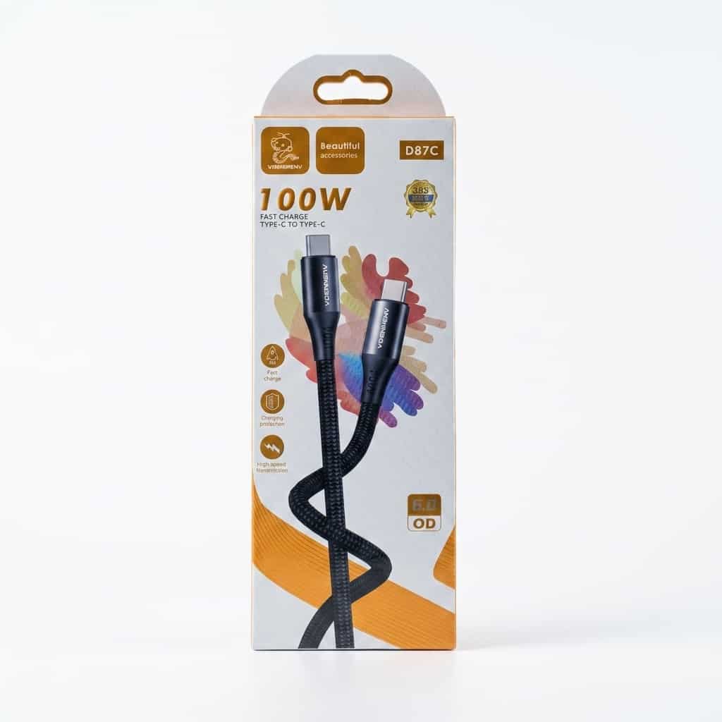Type-C To Type-C D87C 100W Data Cable - Dohans Essentials - qatar