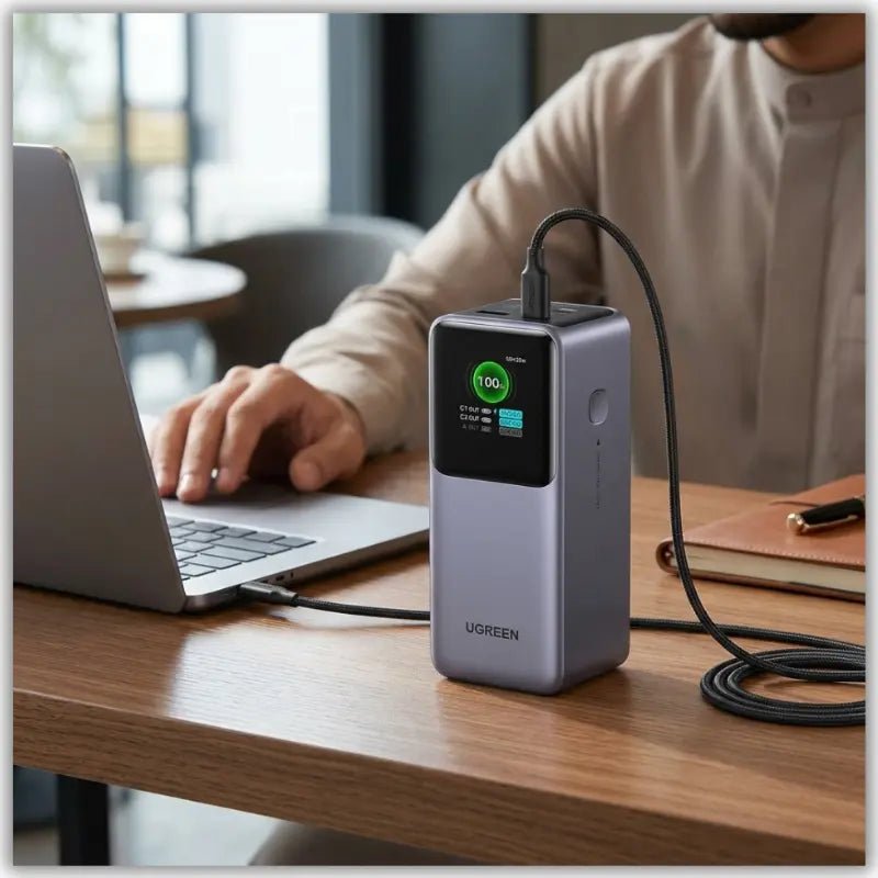 Ugreen Nexode 130W Power Bank 20000mAh Smart Digital Display | USB-Ax1USB-Cx2 | Model-PB721 | Flight Approved - Dohans Qatar - qatar