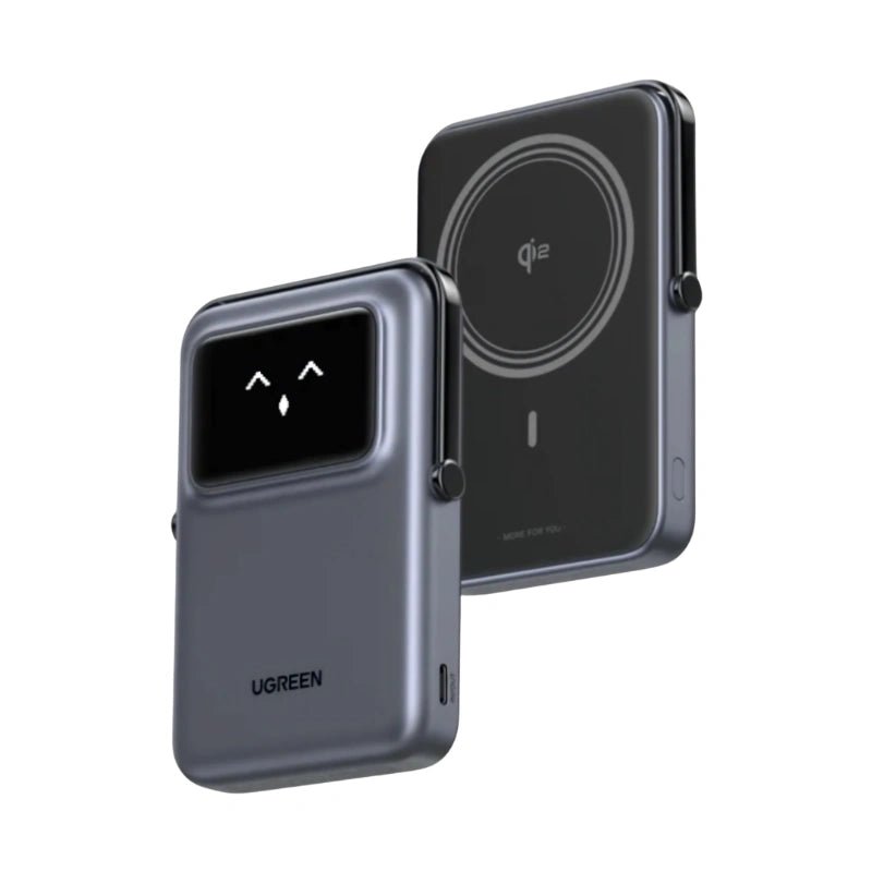 Ugreen Uno Qi2 10000mAh Magnetic Wireless Power Bank | Airlines Approved | Color - Black - Dohans Essentials - qatar