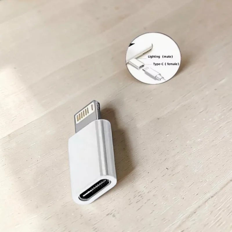 USB - C to Lightning Charging Connector Adapter | Mini Portable Converter - Dohans Essentials - qatar