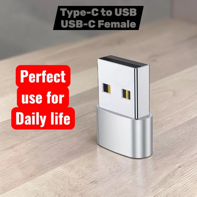 USB - C to USB - A Fast Charging Data Transfer OTG Adapter - Dohans Essentials - White - qatar