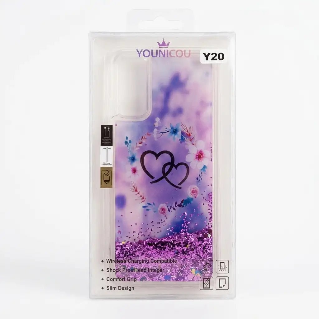 Vivo Y20 Y20i Y12S Y20S Fancy Glitter Cover & Case - Dohans Essentials - Color 1 - qatar