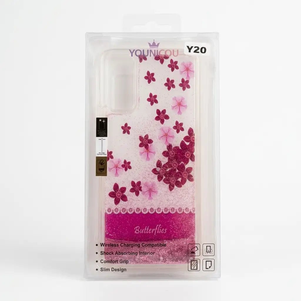 Vivo Y20 Y20i Y12S Y20S Fancy Glitter Cover & Case - Dohans Essentials - Color 3 - qatar