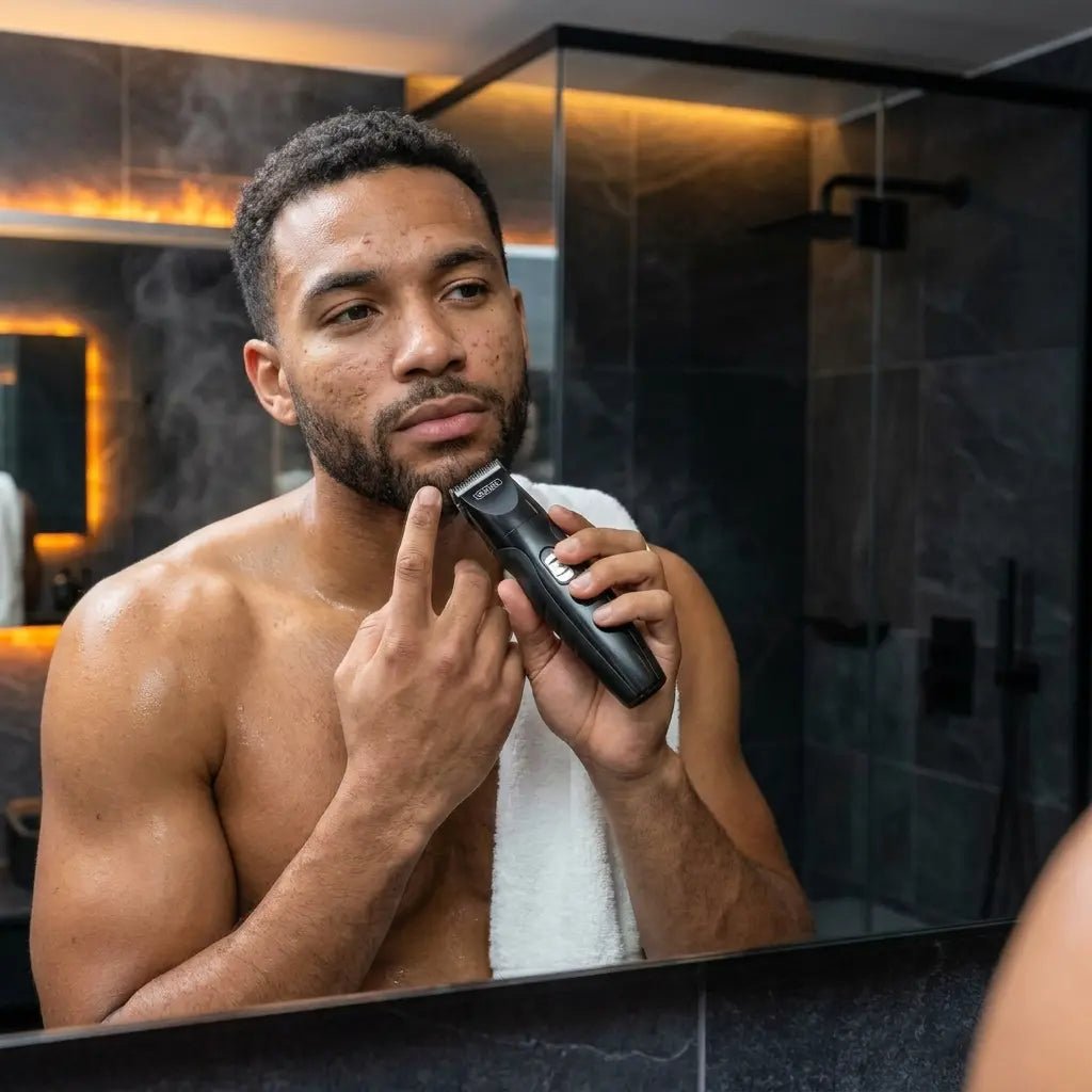 Wahl Easy Trim Rechargeable Beard Trimmer with Self-Sharpening Blades & 10 Cutting Lengths - Dohans Essentials - qatar