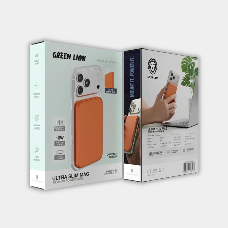 Green Lion Ultra Slim 4000mAh MagSafe 10W, 7.5mm Power Bank