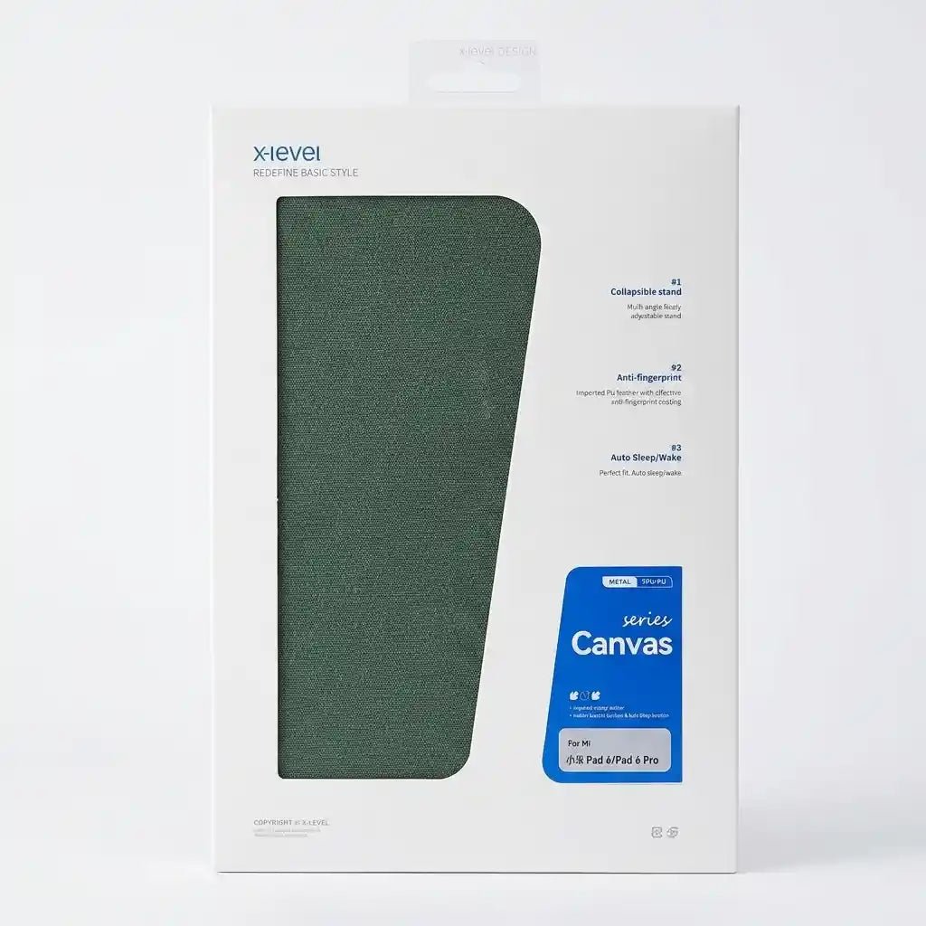 Xiaomi Pad 6 / 6 Pro X-Level Canvas Book Cover & Case - Dohans Essentials - qatar