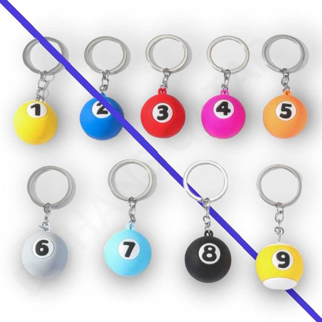 Number Fact Key Rings Numeric Ball Keyring | Dohans Mobile & Tab Accessories
