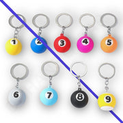 Dohans keyring Number 1 - Yellow Numeric Ball Keyring