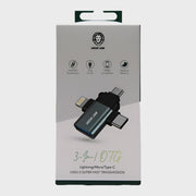 Green Lion 3-in-1 OTG (Lightning/ Micro/ Type-C USB 3.0 Super Fast Transmission) - Mobile Phone Accessories available at Dohans Qatar