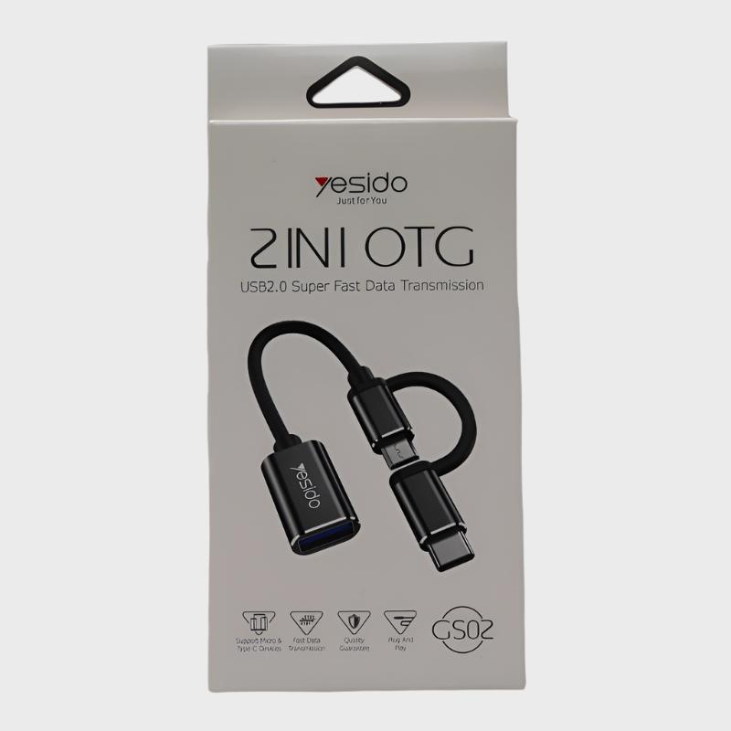 Dohans Mobile Phone Accessories Yesido 2-In-1 OTG USB 2.0