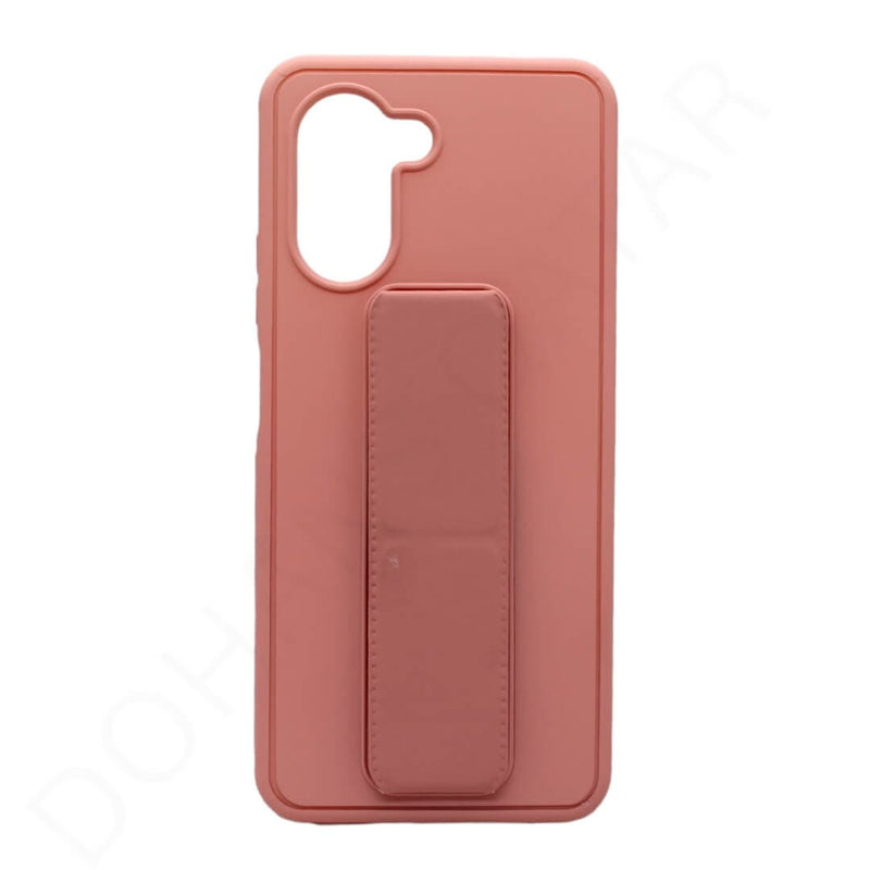 Dohans Mobile Phone case Pink Realme C33 Leather Texture Stand Case & Cover