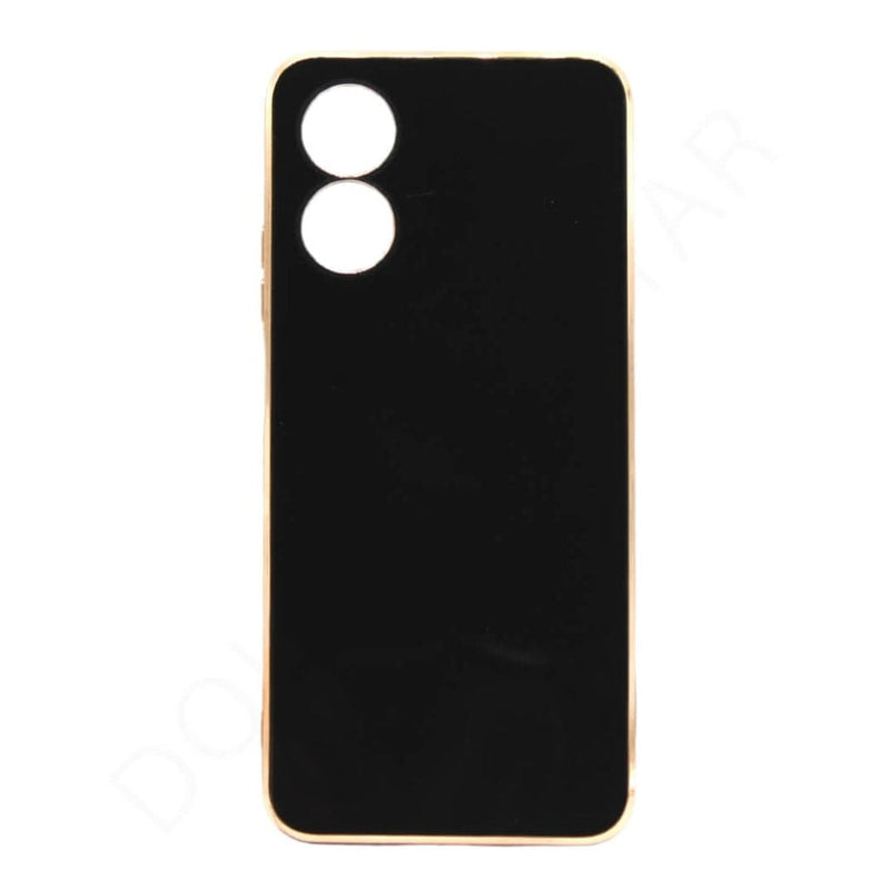 Dohans Mobile Phone Cases Black Oppo A17 Gold Frame Silicone Case & Cover