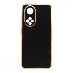 Dohans Mobile Phone Cases Black Oppo Reno8 T 5G Gold Frame Silicone Case & Cover