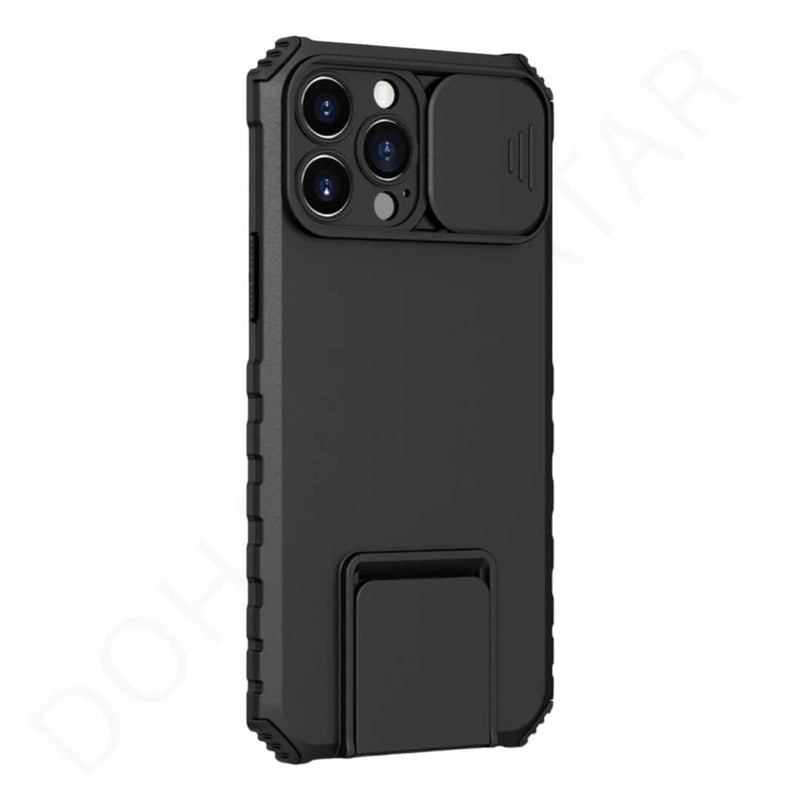 Dohans Mobile Phone Cases Black Slide Camera Protection with Kickstand Cover & Cases for Oppo Mobile Phone Models