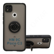 Dohans Mobile Phone Cases Black Xiaomi Redmi 9C - Magnetic Ring Cover