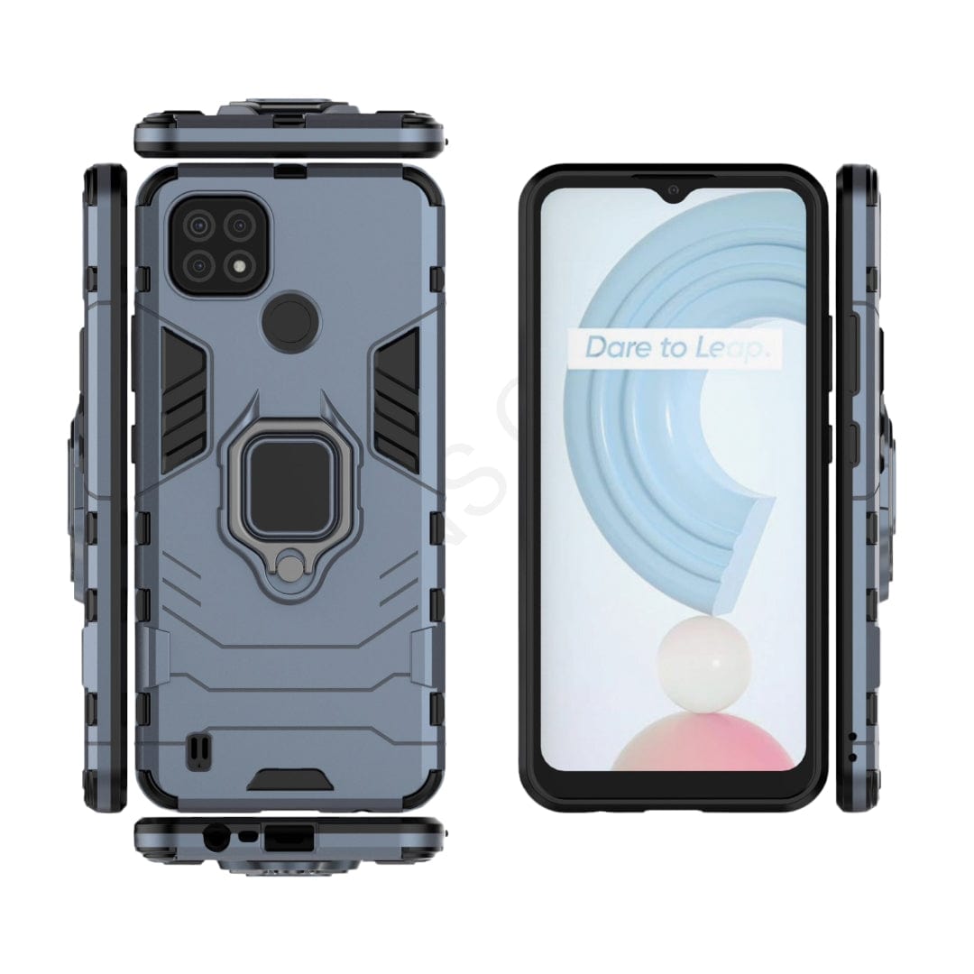 Dohans Mobile Phone Cases Blue Realme C21 Protective Magnetic Stand Cover & Cases