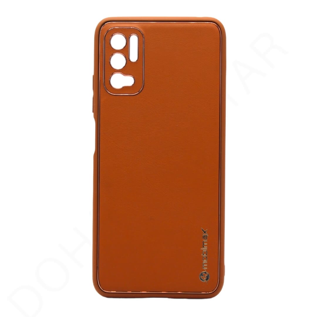 Dohans Mobile Phone Cases Brown Xiaomi Redmi Note 10 5G - Mobimax Gold Border Premium Leather Cover & Cases
