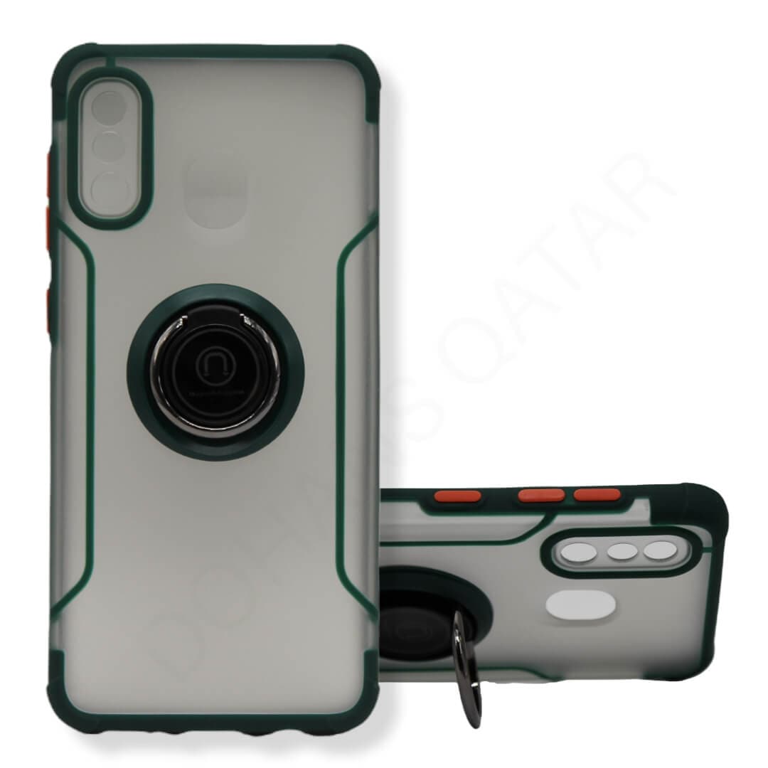 Dohans Mobile Phone Cases Green Border Samsung A20 Line Blur Magnetic Ring Cover