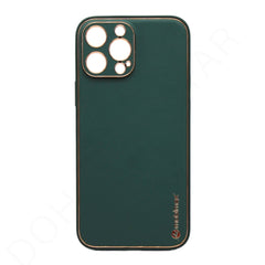 Dohans Mobile Phone Cases Green iPhone 13 Pro Max - Mobimax Gold Border Premium Leather Cover & Cases