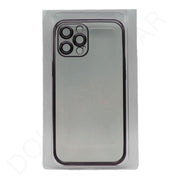 iPhone 12 Pro Max - Grey Border Transparent Cover & Cases - Mobile Phone Cases available at Dohans Qatar