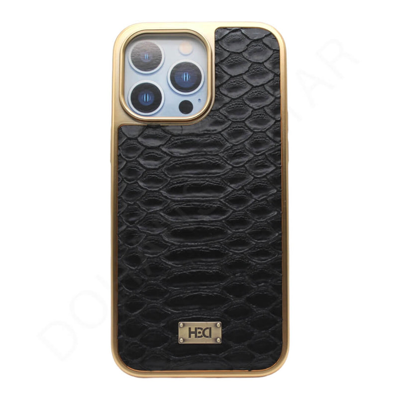 Dohans Mobile Phone Cases iPhone 14 Pro Max HDD Textured Case & Cover With Gold Border