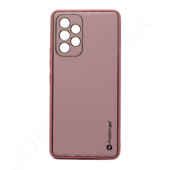 Dohans Mobile Phone Cases Pink Samsung Galaxy A73 - Mobimax Gold Border Premium Leather Cover & Cases
