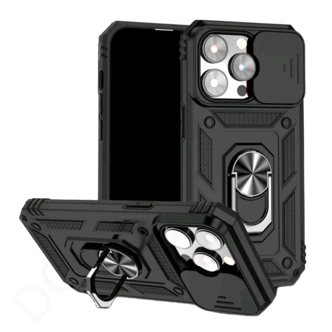 Protective Black Case With Lens Cover For Samsung Galaxy S Series Models - Mobile Phone Cases available at Dohans Qatar
