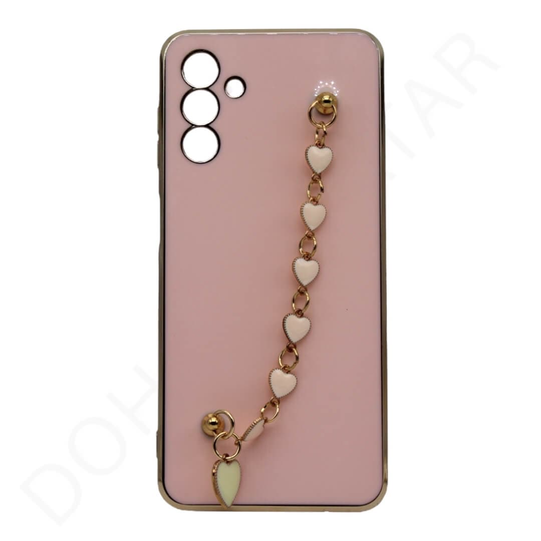 Samsung A13 5G Golden Heart Strap Cover & Case - Mobile Phone Cases available at Dohans Qatar