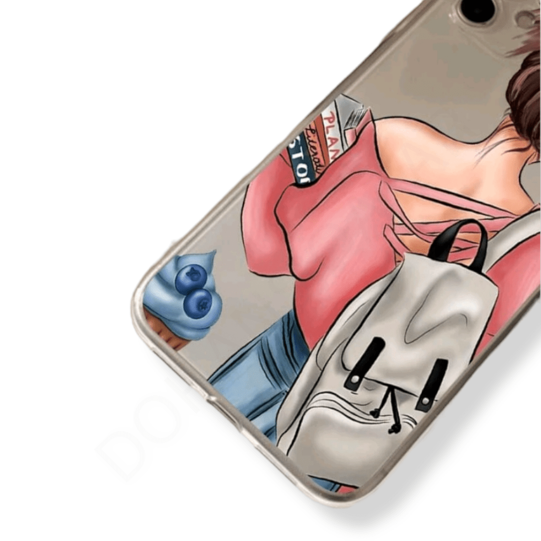 Dohans Mobile Phone Cases Samsung A70 Girl Printed Clear Cover