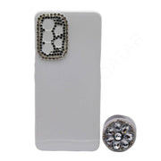 Samsung A73 5G White Stone Decorated Cover & Casee - Mobile Phone Cases available at Dohans Qatar