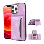 Purple Premium Magnetic Wallet Phone Cover & Cases for Samsung Galaxy Models - Mobile Phone Cases available at Dohans Qatar