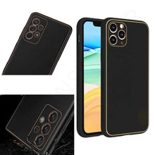 Samsung Galaxy M52 5G Gold Plated Leather Case & Cover