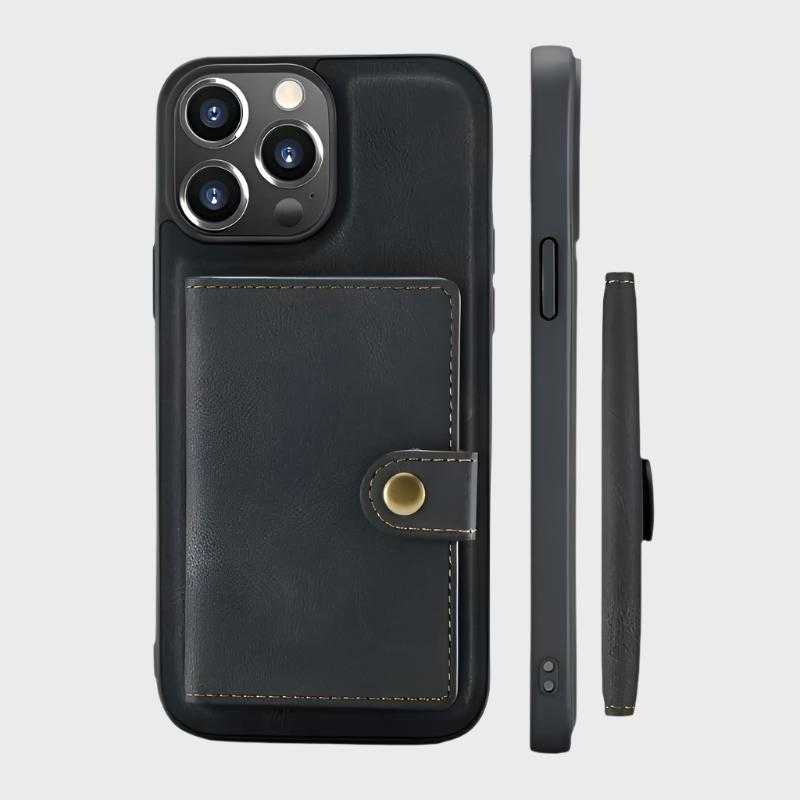 Grey Premium Magnetic Wallet Phone Cover & Cases for Samsung Galaxy Models - Mobile Phone Cases available at Dohans Qatar