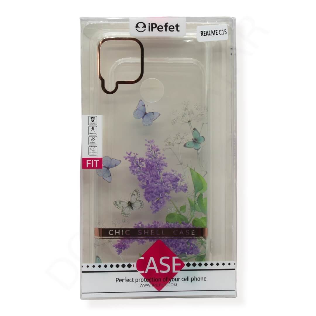 Dohans Mobile Phone Cases Style 3 - Blue Butterfly Realme C12/ C15/ C25 Flower Transparent Cover