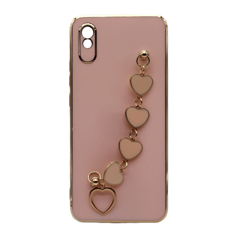 Dohans Mobile Phone Cases Xiaomi Redmi 9A Gold Heart Strap Cover And Cases