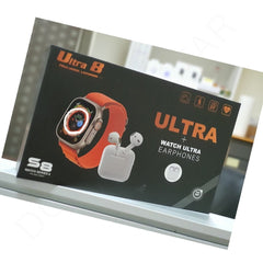 Dohans Smartwatch Orange Smartwatch Ultra 8 Plus EarBuds