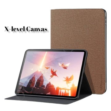Dohans Tablet Cover Brown Samsung Tab A 10.1 2019 T510/ T515 Canvas Book Cover & Case